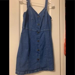 Denim Vintage Overall Mini Dress